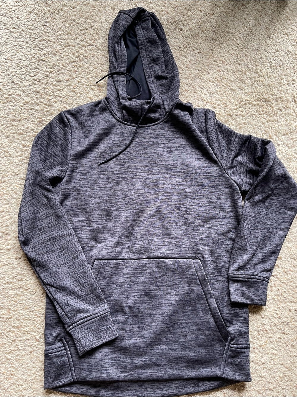 Under Armour Men's Dark Gray Marled Hooded Pullover